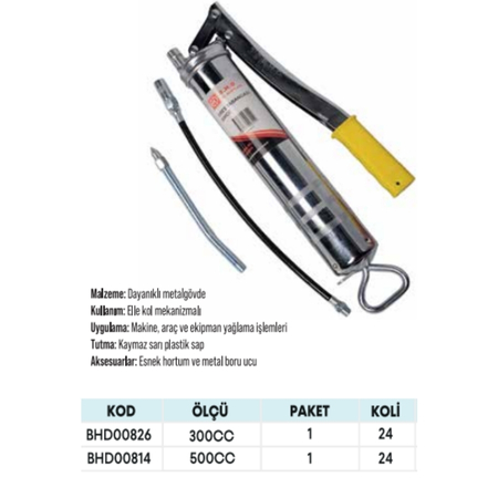 BHD 00814 GRES TABANCASI 500CC